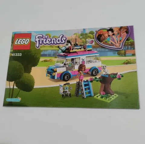 LEGO 41333 Friends Olivia's Mission Vehicle Instructions Manual ONLY 