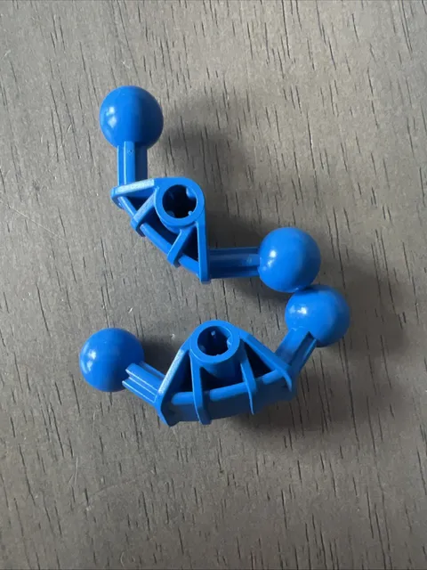 Lego 41670 Bionicle Ball Joint 4x4x2 90 Degree Angle Blue 2 Pieces Dalu 8726