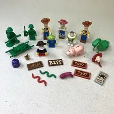 LEGO Toy Story Minifigure & Parts LOT Stinky Pete Army Men Woody Rex Buzz Alien