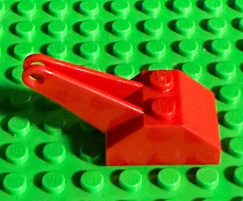 Vintage LEGO Hook Slope 45 2 x 3 x 1 1/3 Double with Arm RED 70s 80s 90s