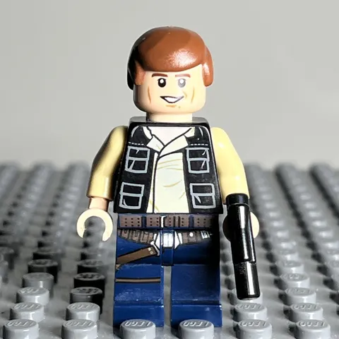 Lego Han Solo Minifigure Blue Legs Vest Pockets Star Wars 75030 75052 sw0539 3C