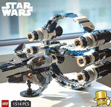 MOC LEGO Star Wars: Obi-Wan's Eta-2 Interceptor + Hyperspace Drive Ring