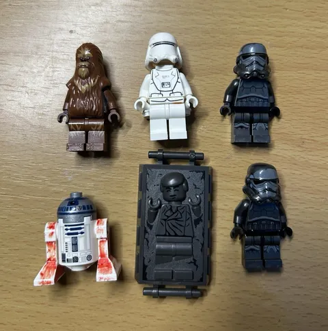 LEGO Star Wars Minifigure Lot Chewbacca R2-D2 Stormtrooper, 6 figs