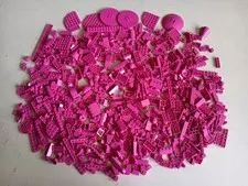 LEGO BULK LOT OF 720 MAGENTA PINK BRICKS PLATES SLOPES  & SPECIALTY PIECES