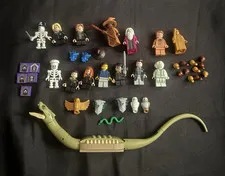 LEGO Harry Potter Minifigure Lot Harry Draco McGonagall Skeleton Basilisk Owls