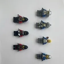 RARE LEGO Castle Knight Minifigure Lot of 7 w/ Helmets & Hoods, Vintage