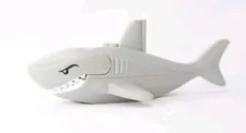 LEGO Shark Large Light Bluish Gray Shark Gills White Teeth