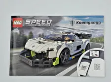 LEGO SPEED CHAMPIONS: Koenigsegg Jesko (76900) Instruction Manual Booklet ONLY