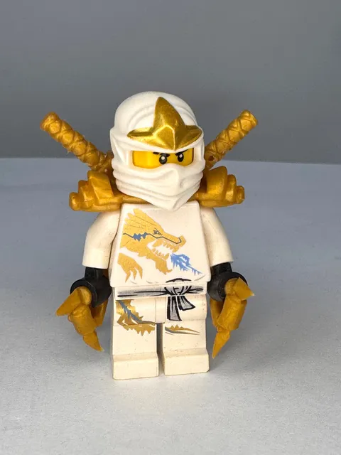 Lego Ninjago Minifigure Zane DX Golden Weapons Armor 2171 2260
