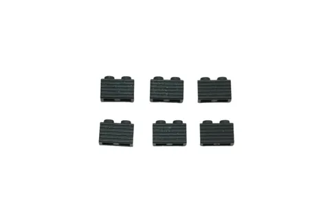 6 Lego® TRAIN Railway 9V RC 2x1 Brick with Grille Grill BLUISH GREY
