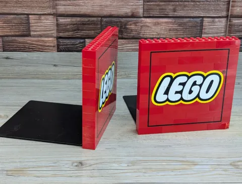 LEGO Bookend Book Ends (Set of 2) Red 5" x 5" Collectors Retired See Desc/Photos