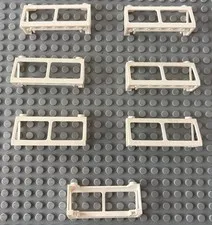 LEGO 7-piece White Windscreen 2 x 6 x 2 Train FREE SHIPPING