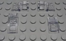 Lego Brick Rounded 1x2x2/3 Transparent Glass 4 Pieces
