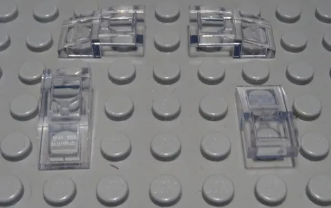 Lego Brick Rounded 1x2x2/3 Transparent Glass 4 Pieces
