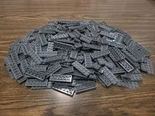 LEGO Qty 354 - Dark Bluish Gray Plate 2 x 6 3795 MOC BULK LOT