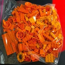 LEGO Bulk Building Bricks Lot Assorted Oranges 8Oz of Pieces      Orange1