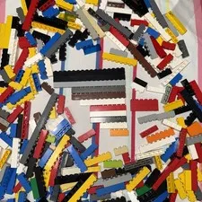 Lego Lot of 2 Pounds Mixed Color Bricks 1x8 1x6 1x4 1x3 1x16 1x101x12