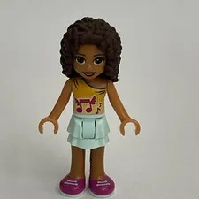 Lego Friends Female Brown Hair Minifig Mini Figure Replacement Parts Pieces
