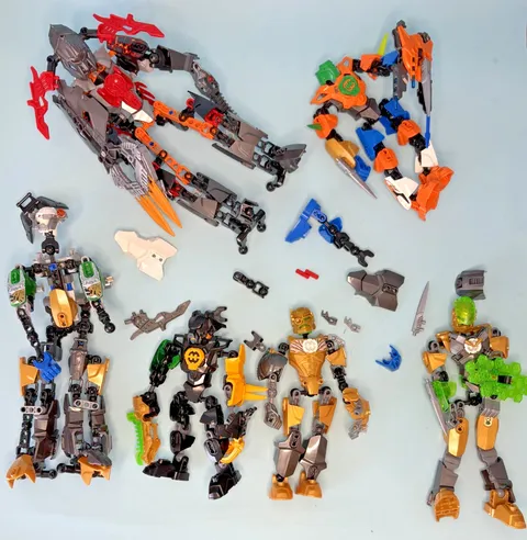 Large LEGO Bionicle Figures and Parts Lot