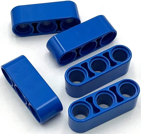Lego 5 New Blue Technic Liftarms Thick 1 x 3 Parts