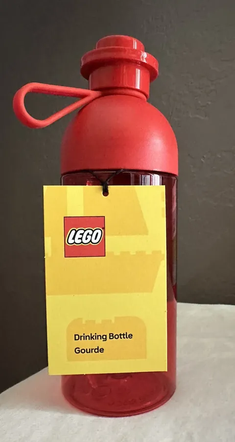 LEGO 17oz Drinking Bottle, Bright Red - For School, Gym & Work