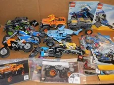 Mixed Lot of 9 Lego Technic Creator Truck Bike and Instructions AS IS