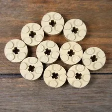 LEGO 6143 3941  Tan Brick Round 2 x 2 with Axle Hole Qty 10