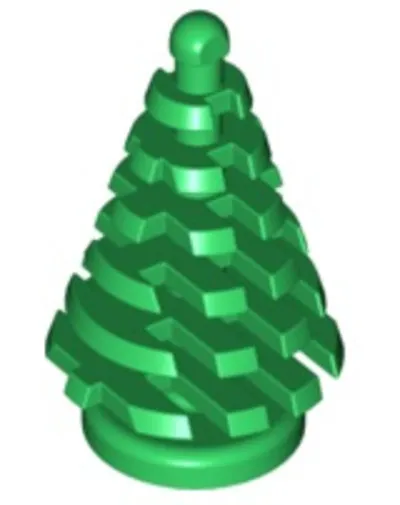 6X 6Pcs LEGO Plant Tree Pine Small 2X2X4 Fir Green Small Tree 2435