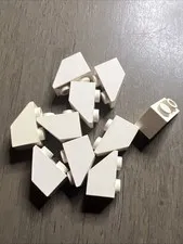 LEGO 3665 White Slope, Inverted 45 2 x 1 - 10 Pieces