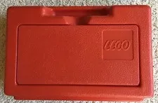 Vintage Lego 1982 Flip Top Red Carrying Case/Storage Box -  11" x 8" x 3.5"