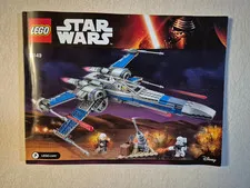 LEGO Star Wars Resistance X-Wing Fighter MANUAL ONLY, No Bricks