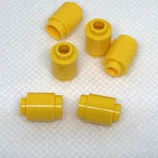 LEGO Parts - Yellow Brick, Round 1 x 1 - No 3062 - QTY 6
