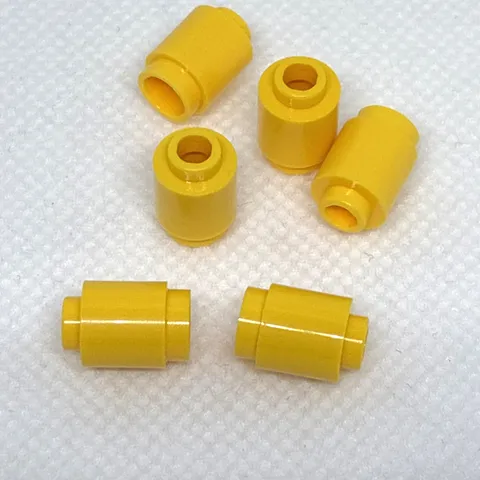 LEGO Parts - Yellow Brick, Round 1 x 1 - No 3062 - QTY 6