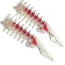 LEGO Bionicle Krika 8694 Spined Long Blade White Red 63149pb01 Lot of 2
