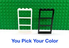 LEGO Door Frame 1x4x6 with 3 Bars - NO Glass "You Pick Your Color and Qty" NEW