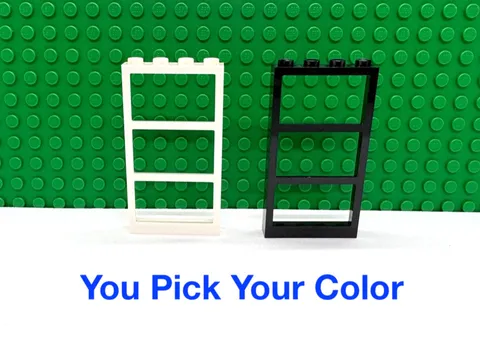 LEGO Door Frame 1x4x6 with 3 Bars - NO Glass "You Pick Your Color and Qty" NEW