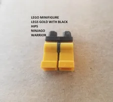 LEGO Minifigure Legs Gold with Black Hips Ninjago Warrior