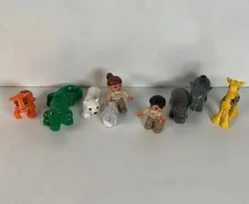 Lego Duplo Zoo Minifigure Lot Veterinarian Elephant Giraffe Tiger