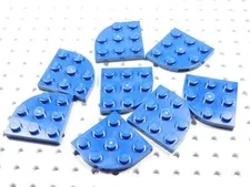 LEGO Lot of 8 Dark Blue 3x3 Round Corner Plates BN