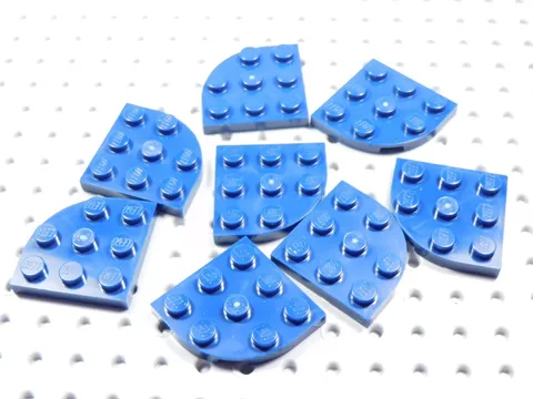 LEGO Lot of 8 Dark Blue 3x3 Round Corner Plates BN
