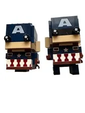 LEGO BrickHeadz Captain America 41589 Lot of 2 Retired Marvel Partial Builds