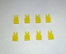 Lego Lot Of 8 Bright Yellow 1x1 Plate W Holder Holders New City Horizontal Arm