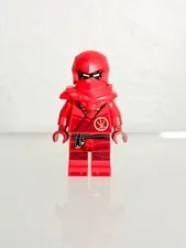 Used Lego Ninjago Kai minifigure GOOD condition, red ninja including armor