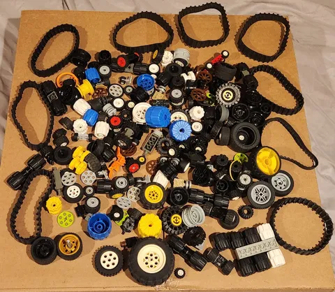LEGO Bulk WHEELS Lot Bulk Tread Accessories 2 Pounds lbs