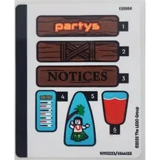 new LEGO Sticker Sheet from One Piece Windmill Village Hut set 75636