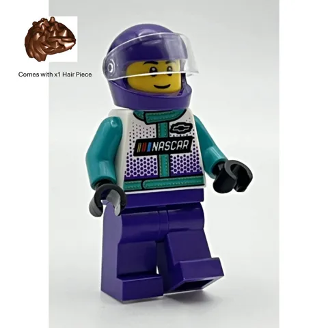 LEGO Speed Champions NASCAR Camaro ZL1 Driver Minifigure sc120 Helmet New