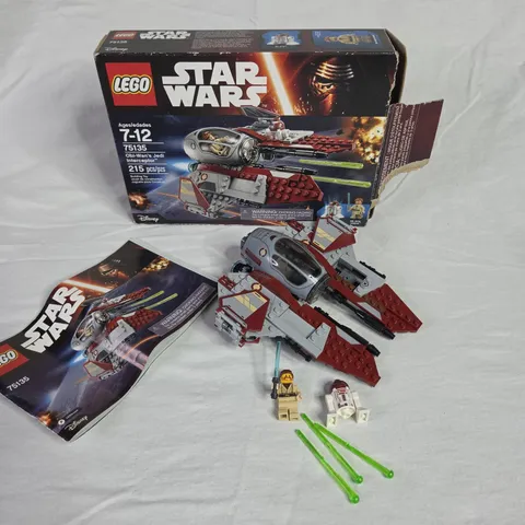 Lego Star Wars Obi-Wan's Jedi Interceptor 75135 100% Complete w/Box & Manual