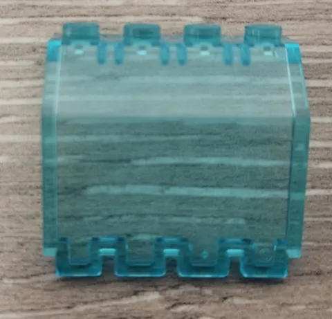 Lego 2582 6139 Translucent Trans Light Blue Panel 2 x 4 x 3 1/3 With Hinge Part