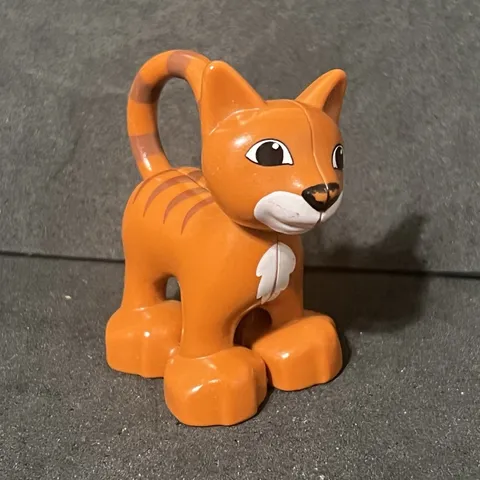 Lego Duplo Brown Tabby Cat Figure Pet Animal Replacement Minifigure A6