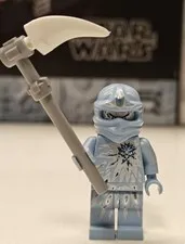 NEW Ninjago NRG Zane w Scythe Custom Lego Minifigure Rise of the Snakes 9590